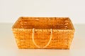 Close-up of vimini bamboo wooden basket Royalty Free Stock Photo