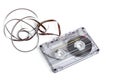 Close up of vintage audio tape cassette Royalty Free Stock Photo