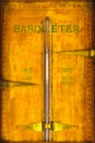 Close up of a vintage barometer