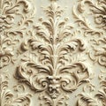 Vintage Baroque Wallpaper Texture, AI Generated Royalty Free Stock Photo