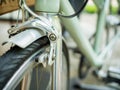 Close-up vintage bicycle wheel Royalty Free Stock Photo