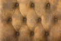 Close up vintage brown leather of sofa texture background Royalty Free Stock Photo