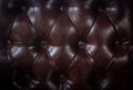 Close up vintage brown leather of sofa texture background Royalty Free Stock Photo