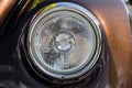 Close up of vintage brown Volkswagen Beetle car light