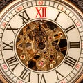 Close up on vintage clock Royalty Free Stock Photo