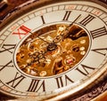 Close up on vintage clock Royalty Free Stock Photo