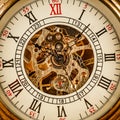 Close up on vintage clock Royalty Free Stock Photo