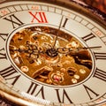 Close up on vintage clock Royalty Free Stock Photo