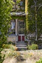 Close-up of a vintage cottage front door Royalty Free Stock Photo