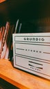 Close-up of a vintage Grundig amplifier. Royalty Free Stock Photo