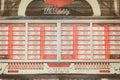 Close up of a vintage jukebox on an antique fifties to seventies flee market