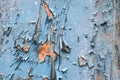 Close up at vintage peeling paint on wooden surfaces Royalty Free Stock Photo