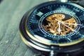 Close up of vintage pocket watch Royalty Free Stock Photo