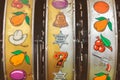 Close up of a vintage slot machine Royalty Free Stock Photo