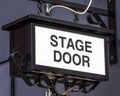 Vintage Stage Door Sign at a Theatre Royalty Free Stock Photo