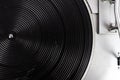 Close up of vintage turntable vinyl record player Royalty Free Stock Photo