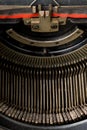 Close up of vintage typewriter letters Royalty Free Stock Photo