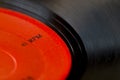 Close-up of Vinyl record music recording support Royalty Free Stock Photo