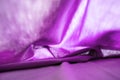 Close up of violet bed sheets Royalty Free Stock Photo