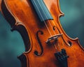 Close-up of a violin and bow Royalty Free Stock Photo