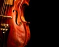 Close Up Violin Copy Space Royalty Free Stock Photo