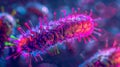 Close Up Of Virus With Pink Spikes Royalty Free Stock Photo