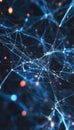 Close up visual representation of a neural network analyzing fraudulent activities in financial data