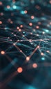Close up visualization of a neural network algorithm detecting fraud in financial data