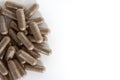 Close-up of vitex supplement capsules isolation