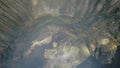 Close up of volcanic smoke outs from a crater of mount Bromo active in East Java, Indonesia Royalty Free Stock Photo