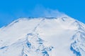 Close up volcano peak of mount fuji, Japan Royalty Free Stock Photo