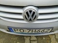 Close up of a Volkswagen Golf Plus with logo., Royalty Free Stock Photo