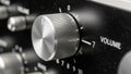 Close up of a volume control knob on an audio device Royalty Free Stock Photo