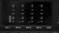 Close up of a volume meter of a video player with several audio channels