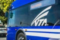 Close up of VTA Santa Clara Valley Transport Authority Bus