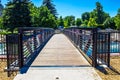 Close Up Of Walking Bridge Over Truckee River Royalty Free Stock Photo