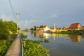 Walkway in Khlong Preng canal at country Chachoengsao Thailand