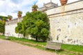 Wall and bench in Villa Doria Pamphili, Roma Royalty Free Stock Photo