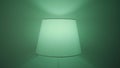 Close up of a wall lamp blinking and changing the color of the light indoors. Action. A sconce with different lights