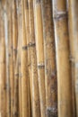 Close up of wall made of bamboo