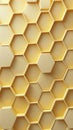 Close Up of a Wall Made of Honeycombs Royalty Free Stock Photo
