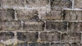 Close up of wall made of vintage bricks