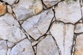 Close-up wall of wild rough stone.