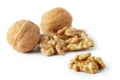 Close up of walnut kernels Royalty Free Stock Photo