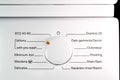 Close-up of washing machine buttons, ready for use. Royalty Free Stock Photo