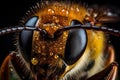 close up of a wasp. Generative AI.