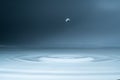 Close-up of a water drop and splash background, small impact causes big changes. Ripple, Royalty Free Stock Photo