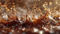 Close-up of water droplets delicately bead on a smooth chocolate surface, creating a mesmerizing and sumptuous display