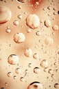 Close-up on water drops background on rainbow colors surface. Royalty Free Stock Photo