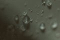 Close up water drops on grey tone background. Abstract white gray wet texture with bubbles on plastic PVC surface or grunge. Royalty Free Stock Photo